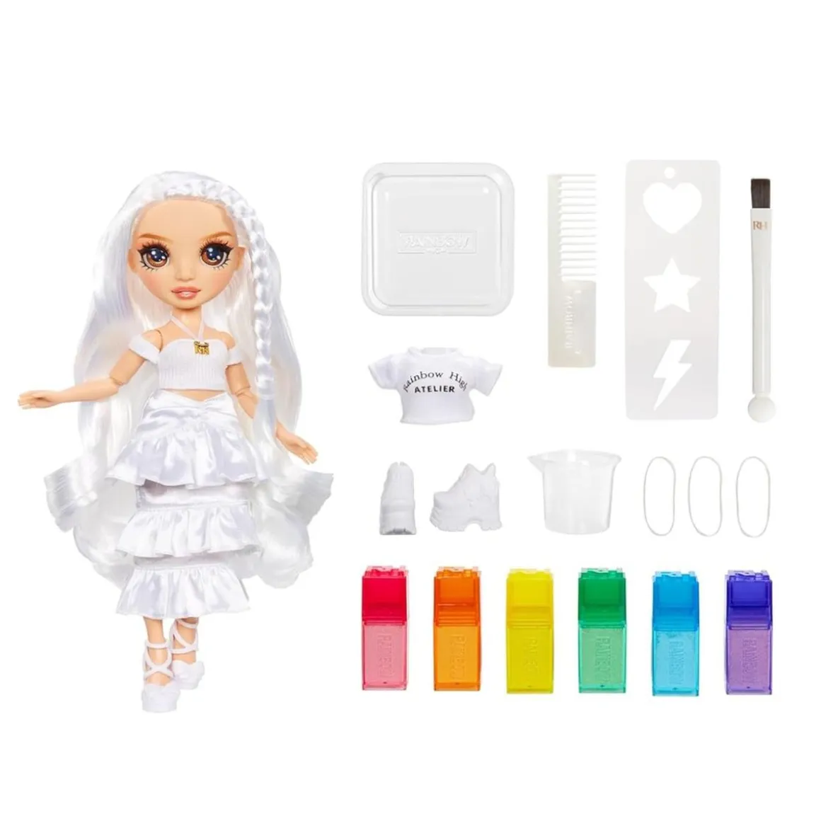 Rainbow High - Watercolor & Create DIY - Muñeca ojos castaños