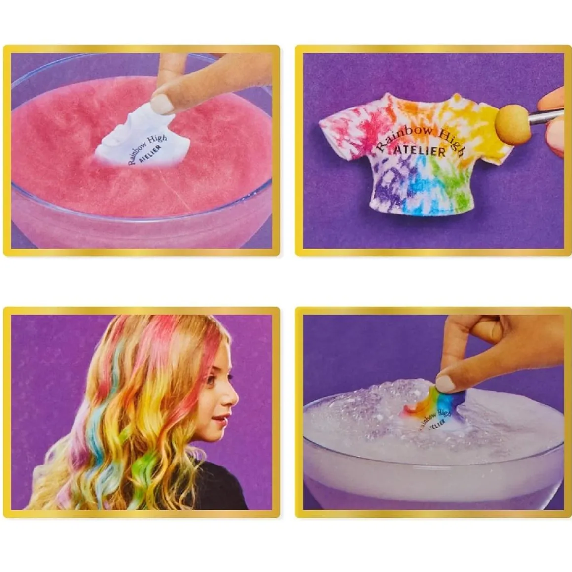 Rainbow High - Watercolor & Create DIY - Muñeca ojos castaños