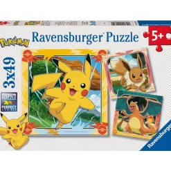 Ravensburger - 3 puzzles 49 piezas Pokémon