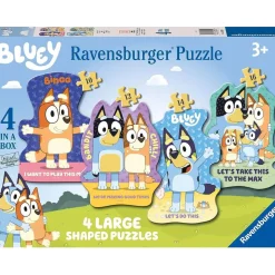 Ravensburger - Bluey - 4 Puzzles progresivos de 10, 12, 14 y 16 piezas