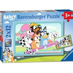 Ravensburger - Bluey - Puzzle infantil de 2x12 piezas, colección Ravensburger Bluey ㅤ