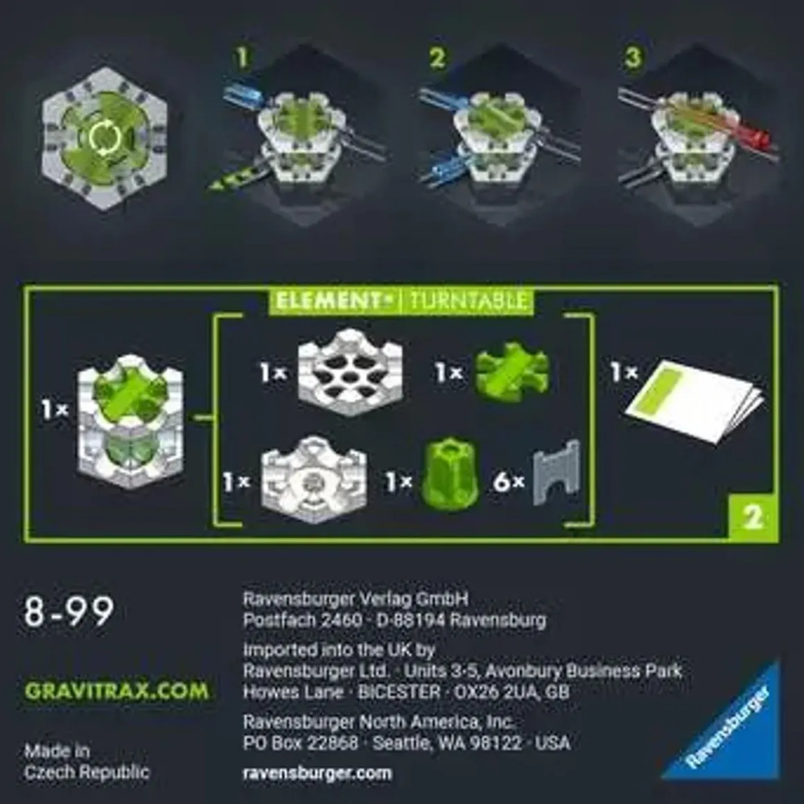 Ravensburger - Element Turntable - accesorio para sistema de canicas y ferrocarril ㅤ