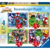 Ravensburger - Marvel Spidey Amazing Friends - Puzzle 4 in a box