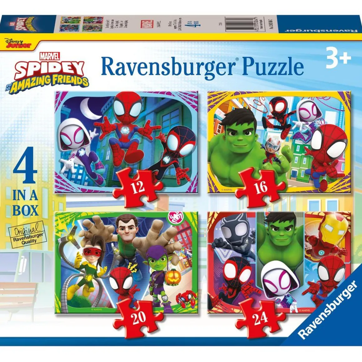 Ravensburger - Marvel Spidey Amazing Friends - Puzzle 4 in a box