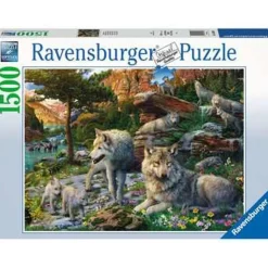 Ravensburger - Puzzle de lobos en primavera - 1500 piezas ㅤ