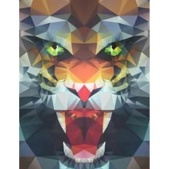 Ravensburger - Puzzle de polígonos con rugido de león, 500 piezas ㅤ