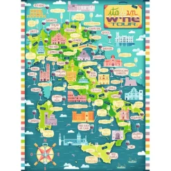 Ravensburger - Puzzle mapa de vinos de Italia, 1000 piezas ㅤ