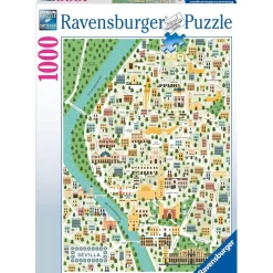 Ravensburger - Puzzle Mapa Sevilla, 1000 Piezas ㅤ
