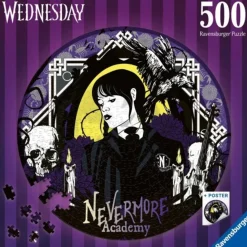 Ravensburger - Puzzle redondo de 500 piezas Wednesday
