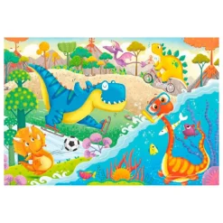 Ravensburger - Puzzle 2x12 pzs Dinosaurios juguetones
