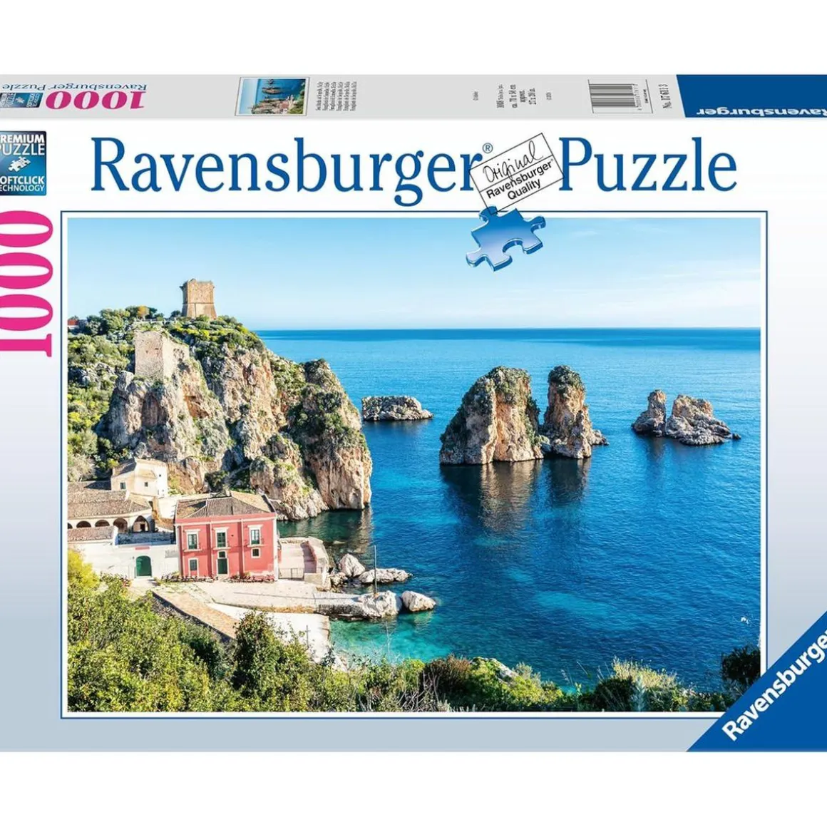 Ravensburger - Rompecabezas Paisaje Mediterráneo Italia, 1000 Piezas ㅤ