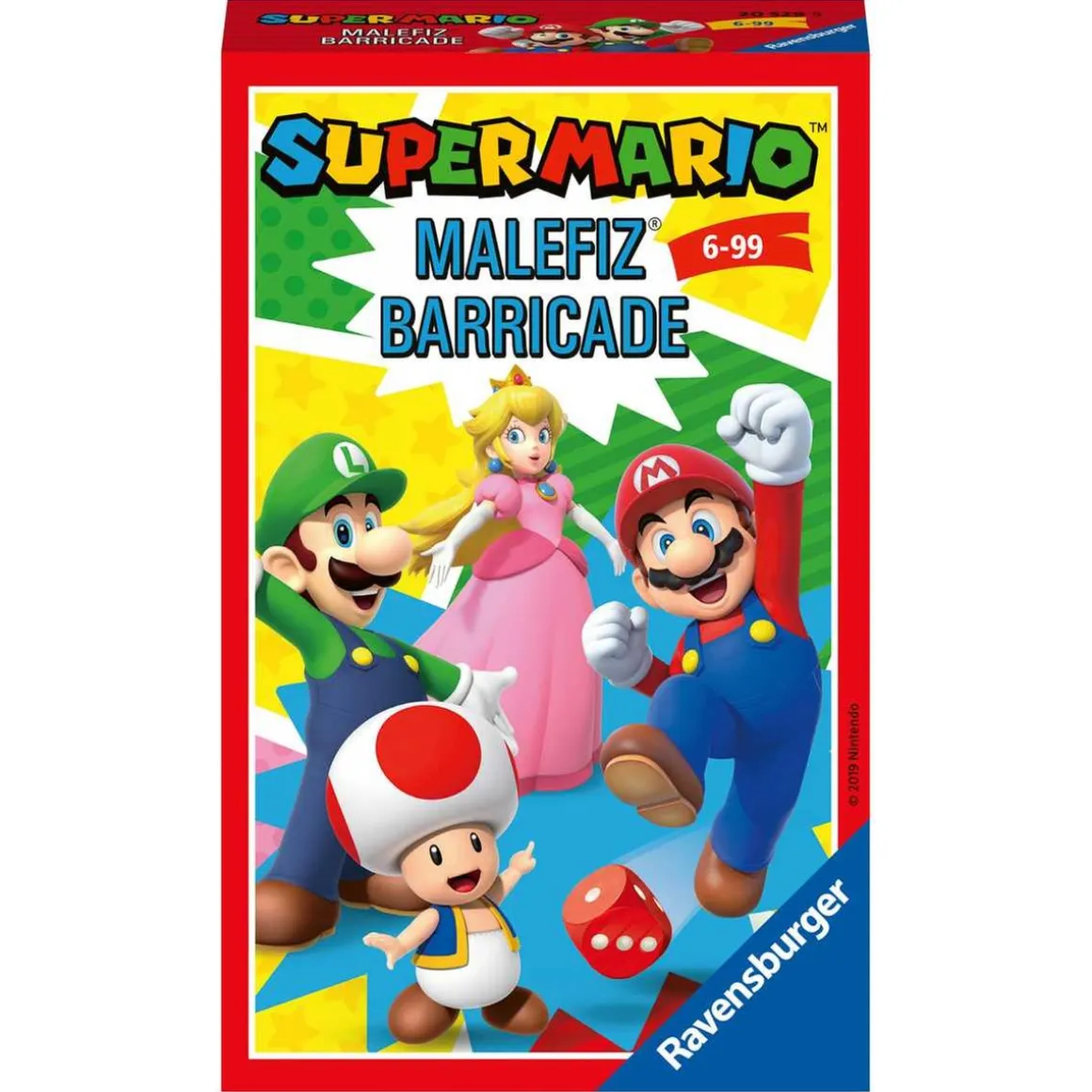 Ravensburger - Super Mario - Super Mario compacto Barricada Malefiz, 2-4 jugadores ㅤ