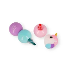 Subrayador fluorescente 3 colores unicornio ㅤ