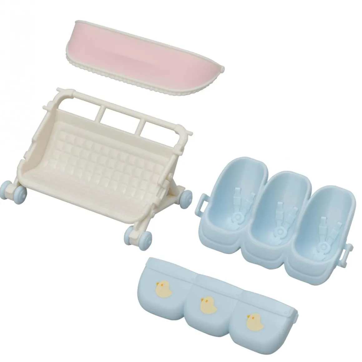 Sylvanian Families - Carrito de trillizos con muñeca ㅤ