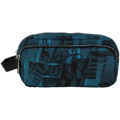 Totto - Estuche escolar 3 compartimentos - Azul y negro