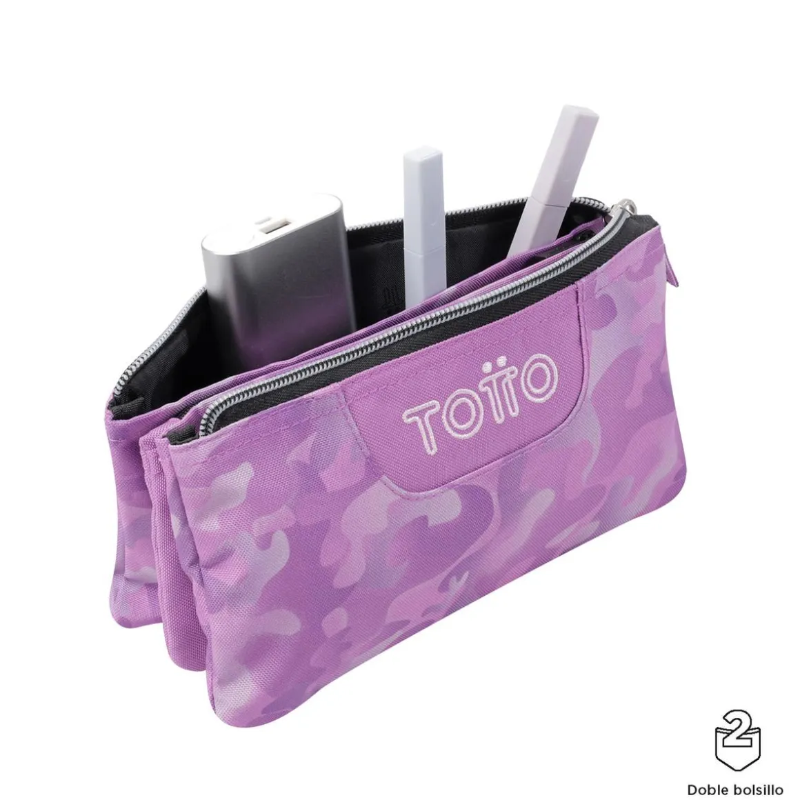 Totto - Estuche escolar camuflaje rosa Tablero