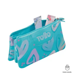 Totto - Estuche escolar corazones pintados Tablero