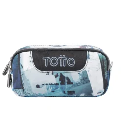 Totto - Estuche escolar dos compartimentos postales y casetes Sobre