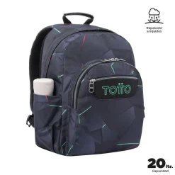 Totto - Mochila escolar adaptable a carro fractal Acuareles