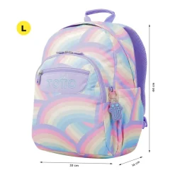 Totto - Mochila escolar adaptable a carro arcoíris Acuareles