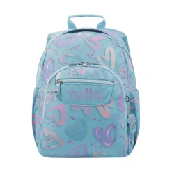 Totto - Mochila escolar corazones pintados Gommas