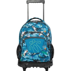 Totto - Mochila escolar con ruedas Renglones - Océano