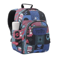 Totto - Mochila escolar cyber monstruos Gommas