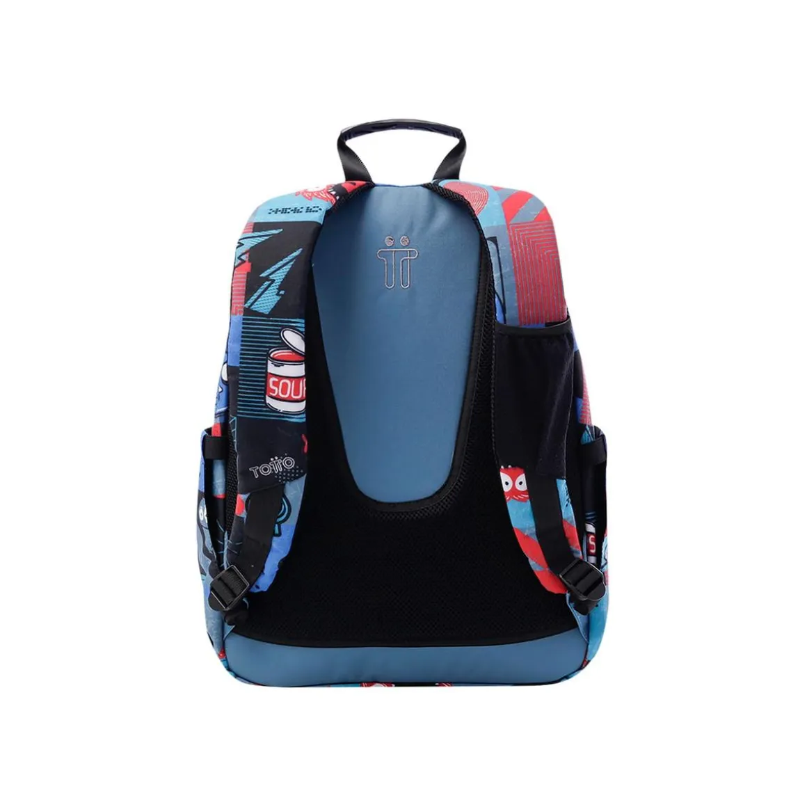 Totto - Mochila escolar cyber monstruos Acuarela