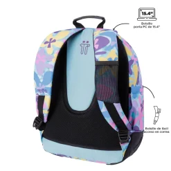 Totto - Mochila escolar flores hawaianas Crayoles