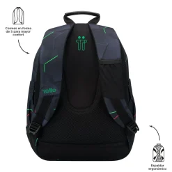 Totto - Mochila escolar fractal Crayoles