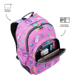 Totto - Mochila escolar gatos astronautas Crayoles