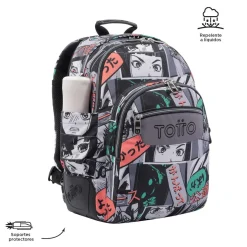 Totto - Mochila escolar manga Crayoles