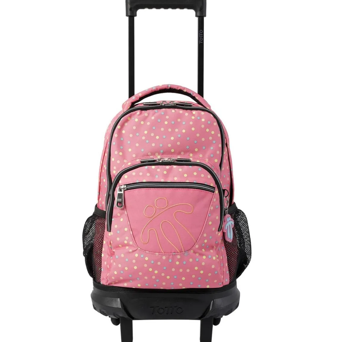 Totto - Mochila escolar pequeña con ruedas Resma - Confetti