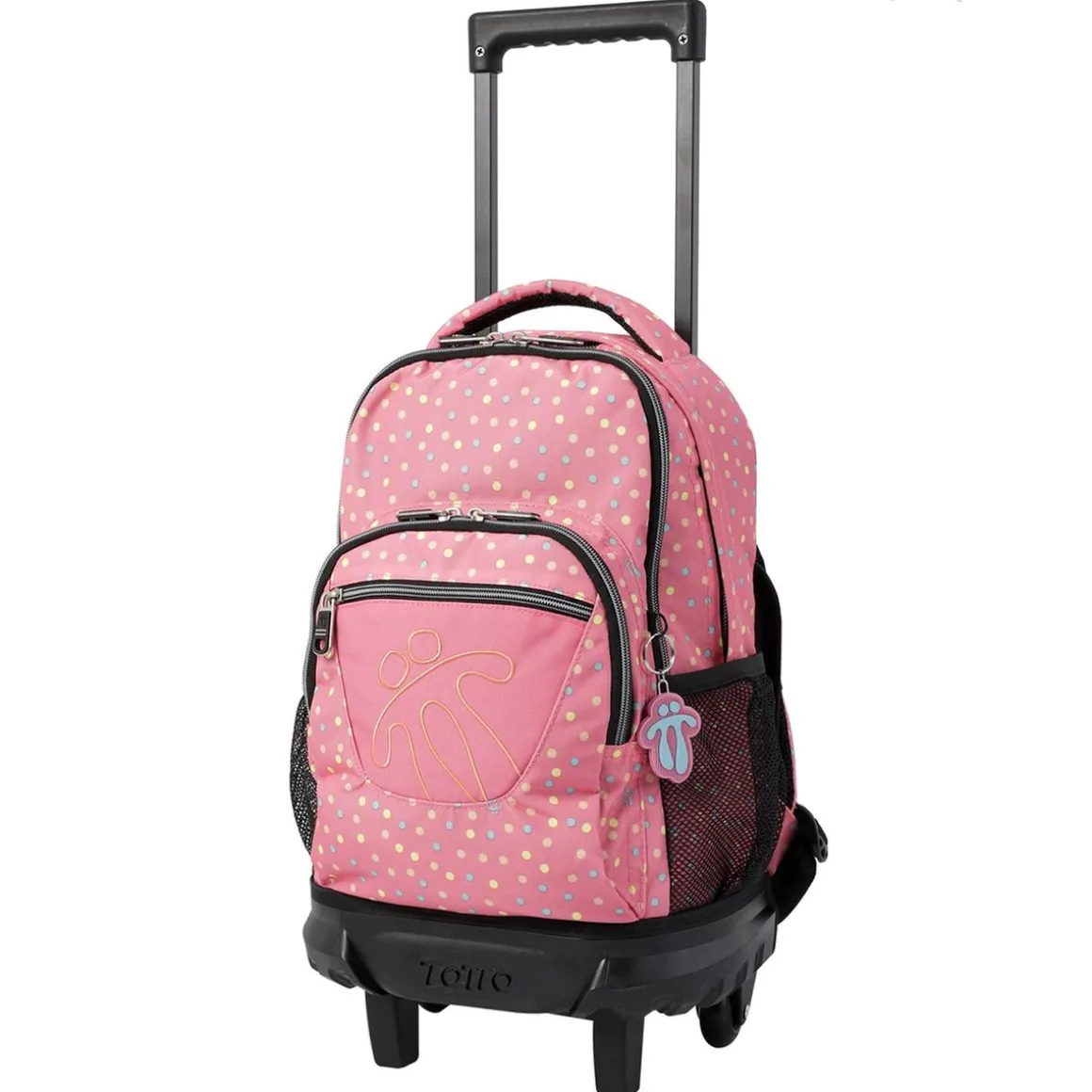 Totto - Mochila escolar pequeña con ruedas Resma - Confetti