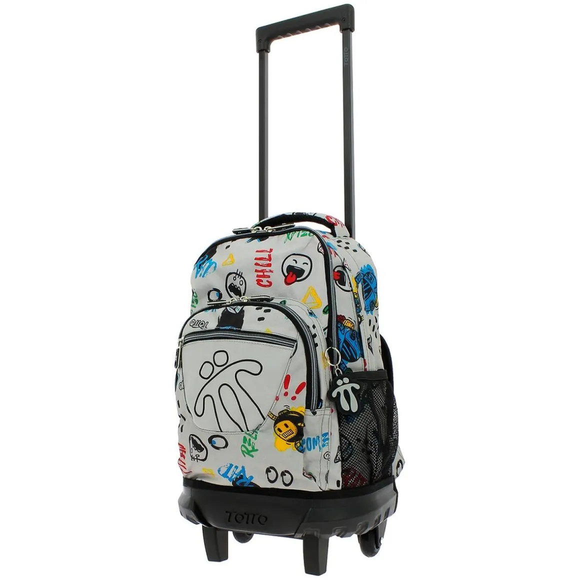 Totto - Mochila escolar pequeña con ruedas Resma - Emojis