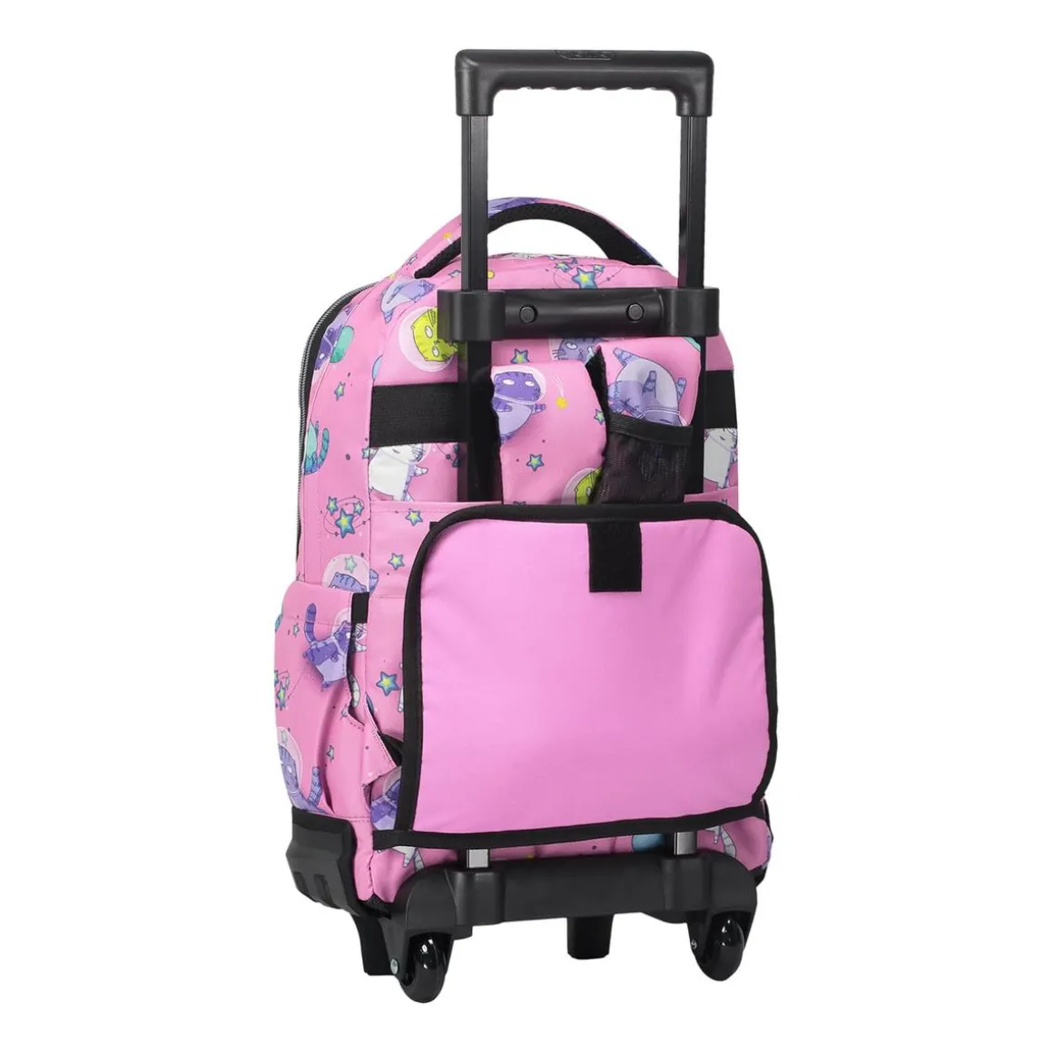 Totto - Mochila escolar pequeña ruedas gatos astronautas Resma