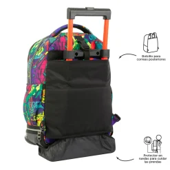Totto - Mochila escolar ruedas desmontable graffiti Tiza