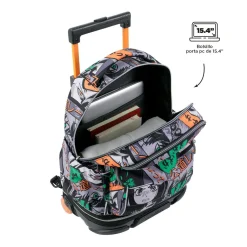 Totto - Mochila escolar ruedas desmontable manga Tiza