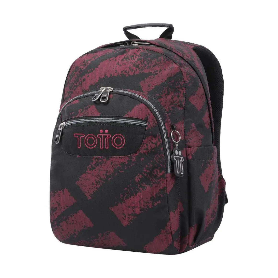 Totto - Mochila escolar tiza roja Acuarela