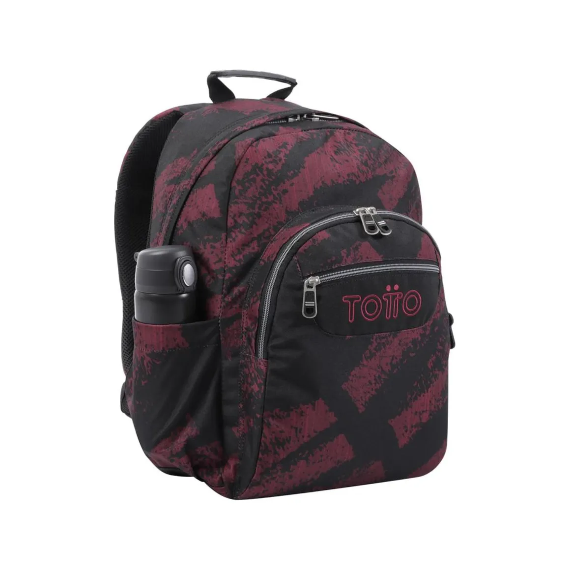 Totto - Mochila escolar tiza roja Acuarela