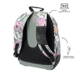 Totto - Mochila escolar tropical cebras Crayoles