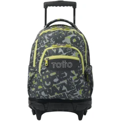 Totto - Mochila Renglones con ruedas Texgrunge