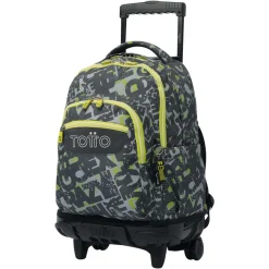 Totto - Mochila Renglones con ruedas Texgrunge