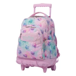 Totto - Mochila Renglones con ruedas Glitter Shiny Heart