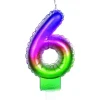 Vela multicolor número 6