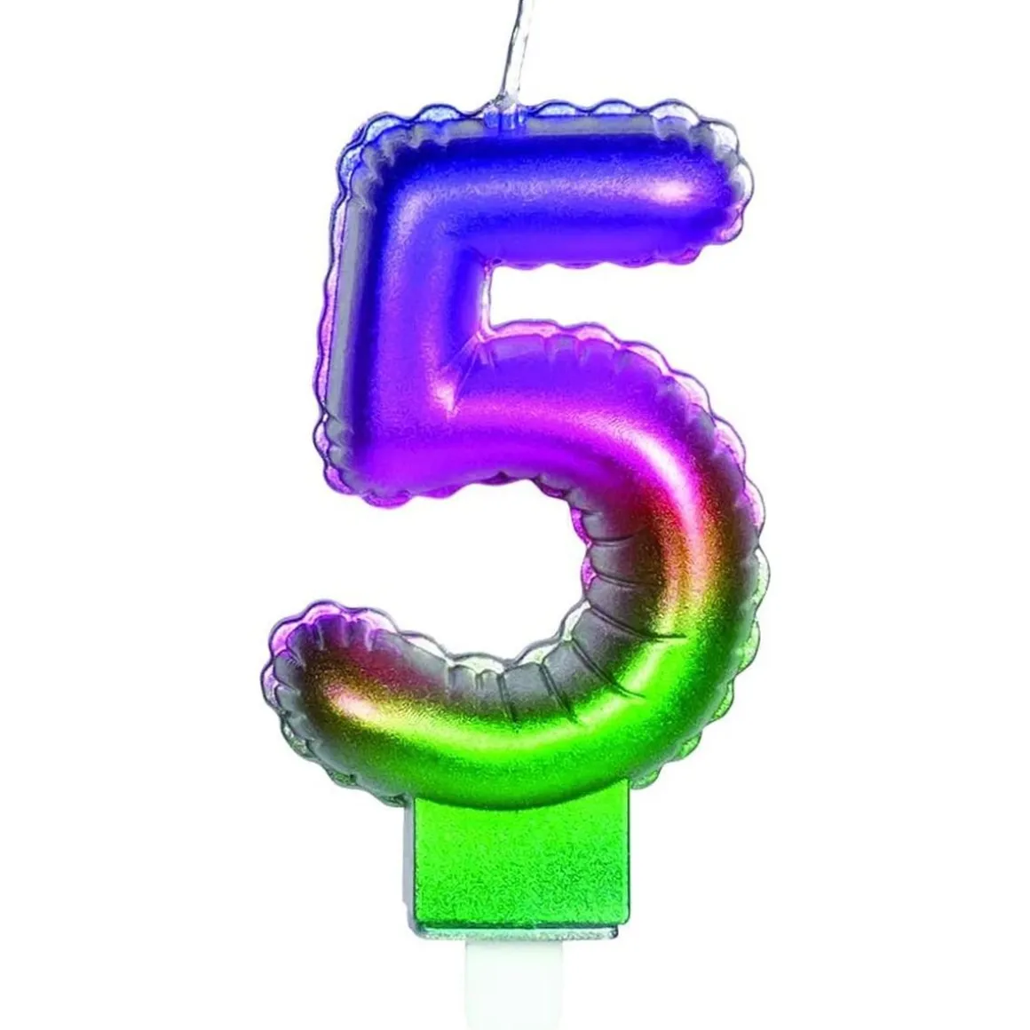 Vela multicolor número 5