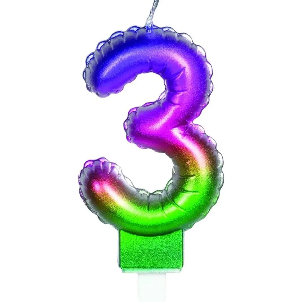 Vela multicolor número 3