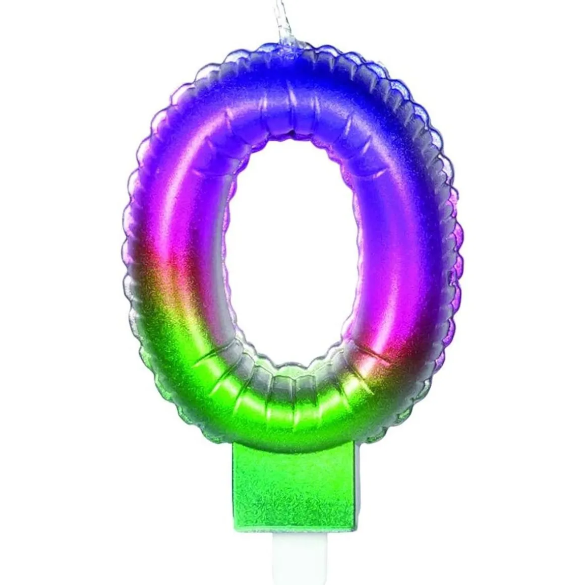 Vela multicolor número 0