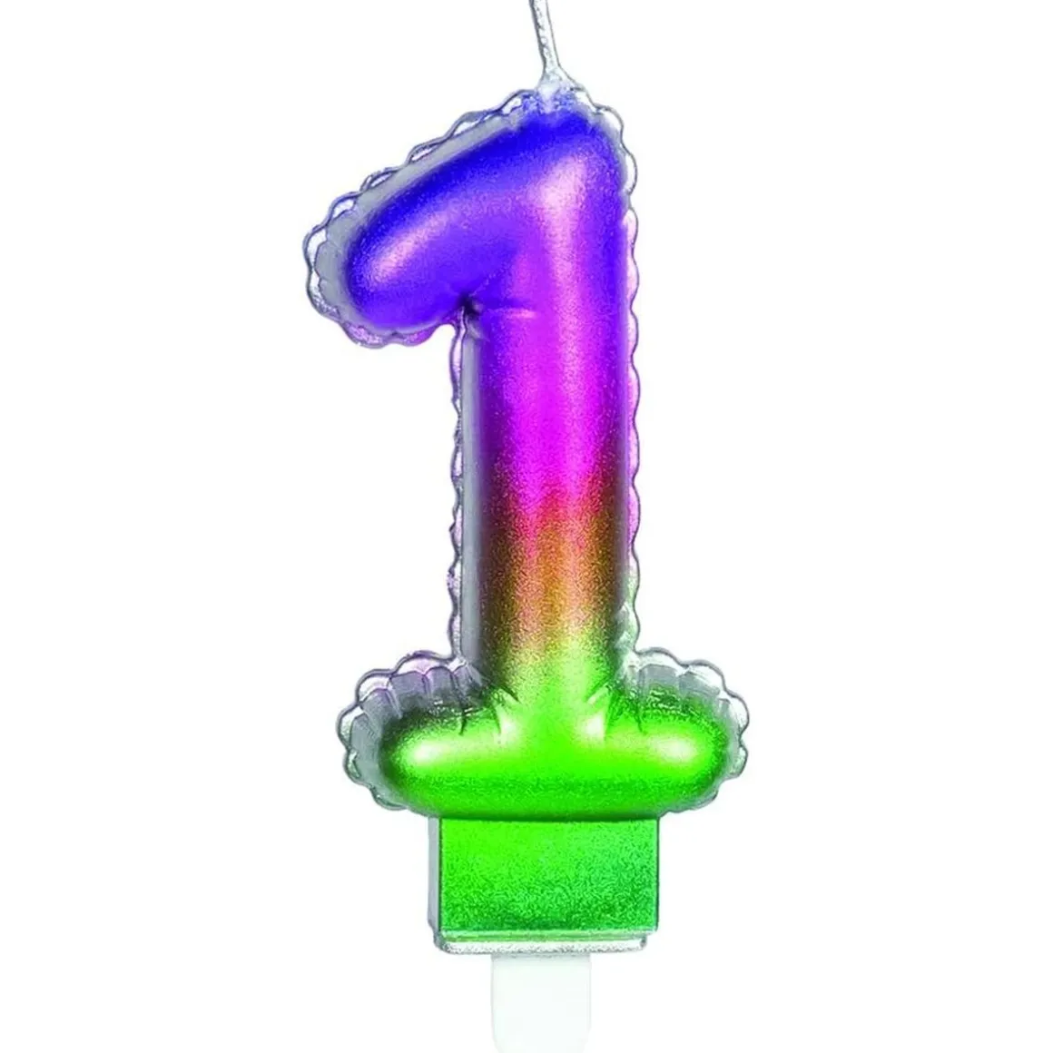 Vela multicolor número 1