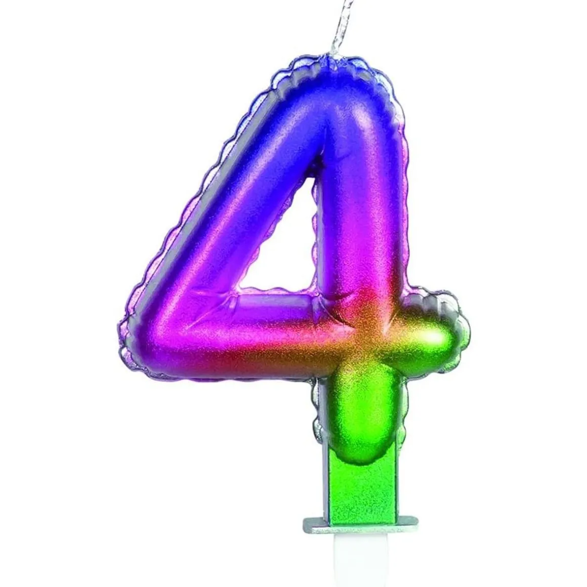 Vela multicolor número 4